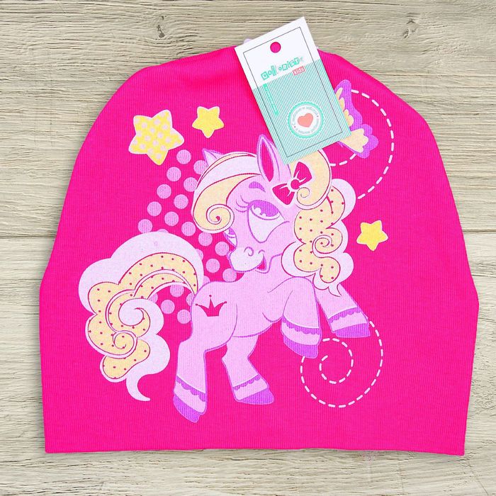 Шапка детская Collorista "Пони", размер 54, 5-8 лет, 100% хлопок