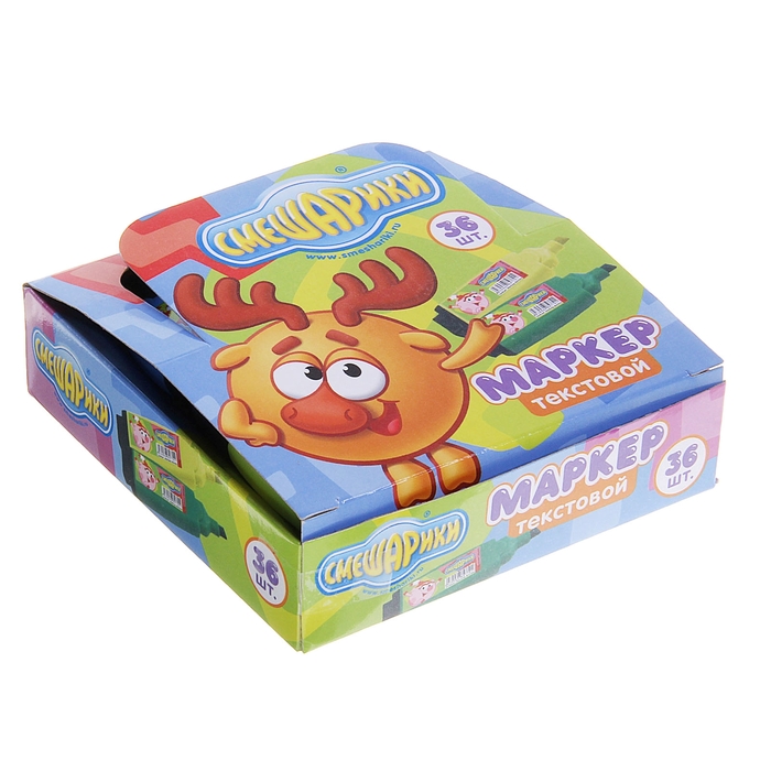 Маркер-Текстовыделитель "Смешарики" МИКС