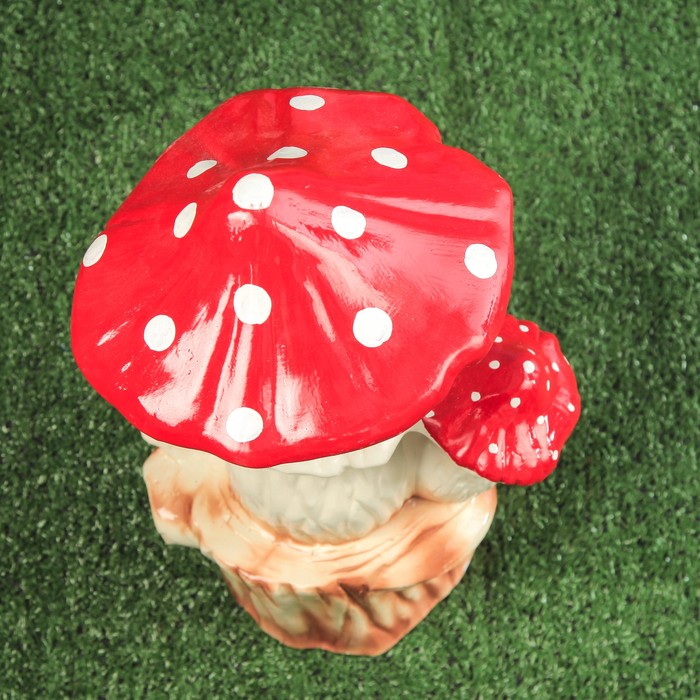 Садовая фигура "Мухомор на пне"
