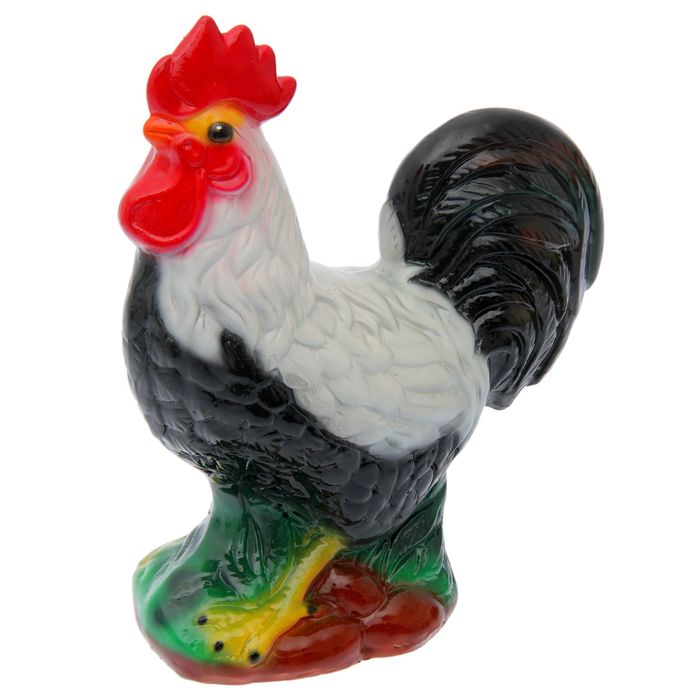 Копилка "Петух" глянец, бело-чёрный