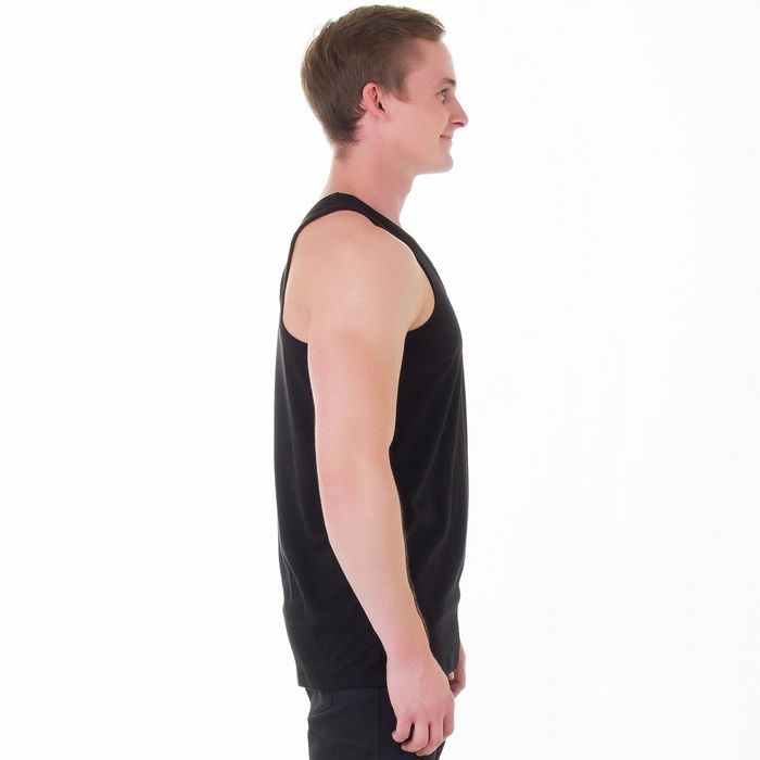 Майка мужская, размер 48, цвет чёрный