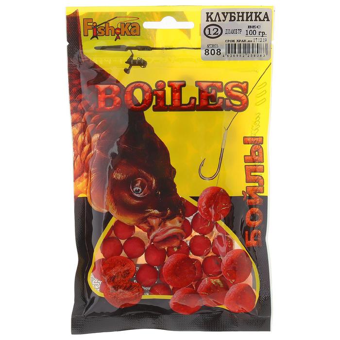 

Бойлы Fish.ka клубника, 12 мм, 100 г