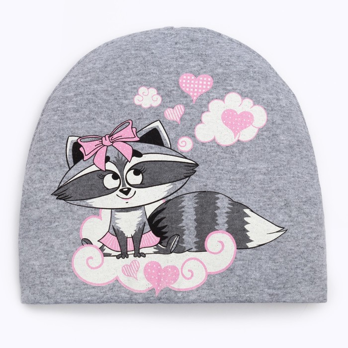 Шапка детская Collorista "Енотик", размер 54, 5-8 лет, 100% хлопок