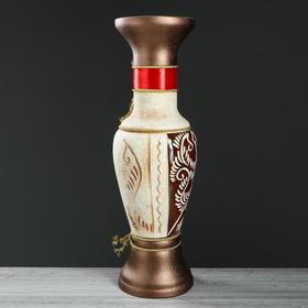

Ваза керамическая "Алладин", напольная, ангоб, лента красная, 70 см