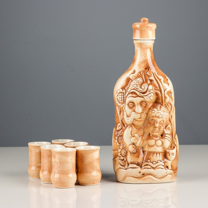 Штоф с рюмками "Водочный" 7 предметов, 1,5 л/ 0,15 л