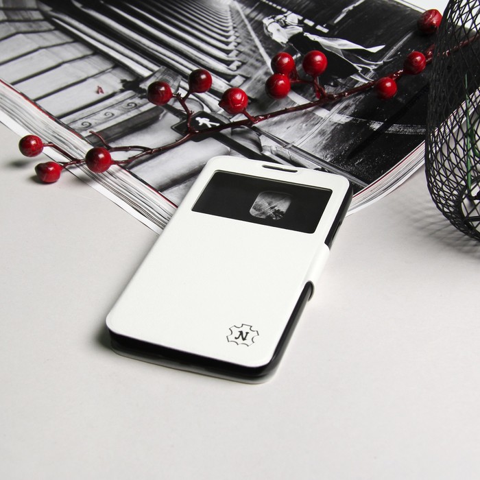 Чехол-книжка "Norton" для телефона, для Samsung Galaxy S5, цвет белый