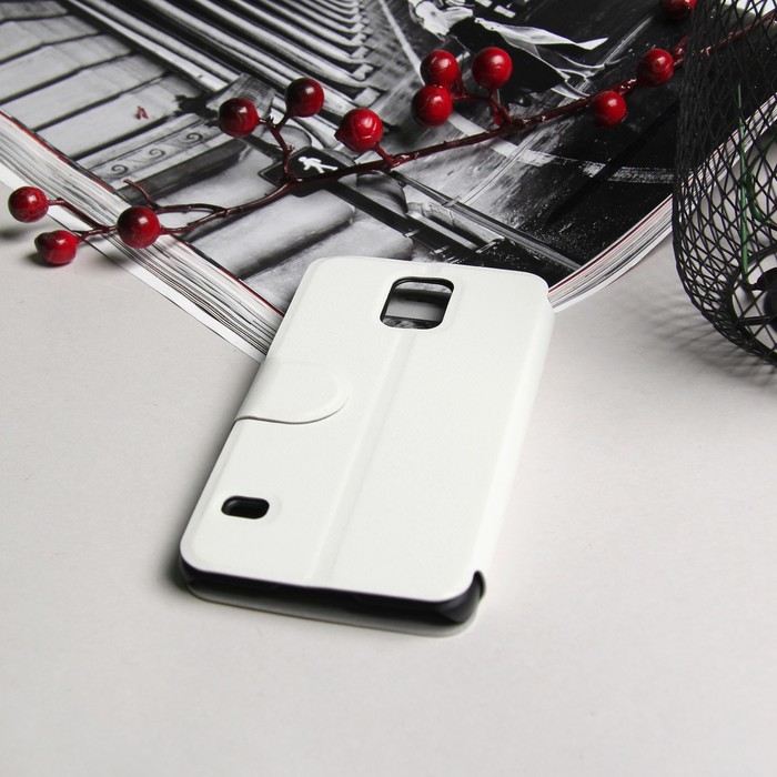Чехол-книжка "Norton" для телефона, для Samsung Galaxy S5, цвет белый