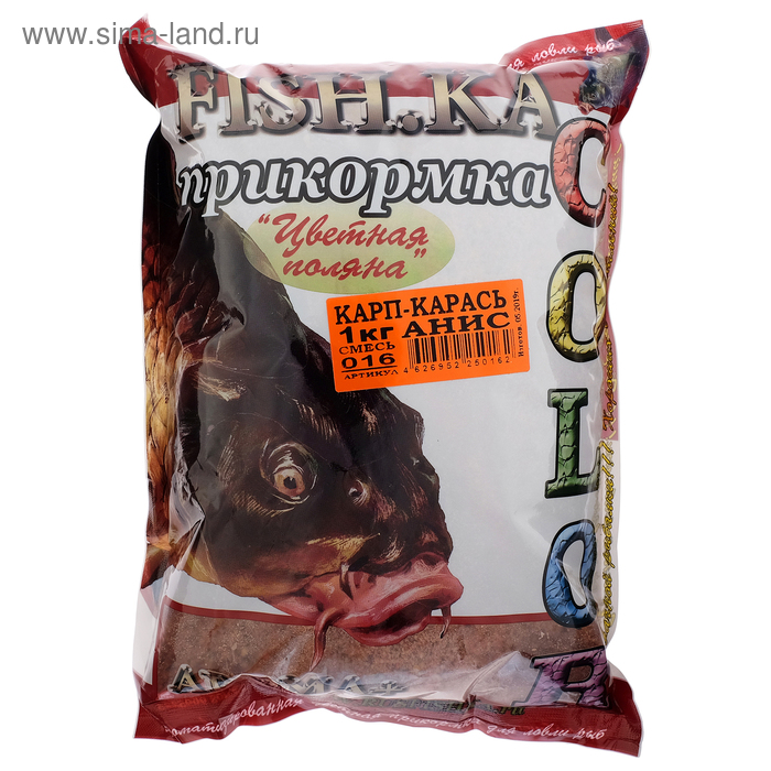 Прикормка Fish.ka Карп-Карась анис, 1 кг прикормка allvega fedorov record карп карась 1 кг
