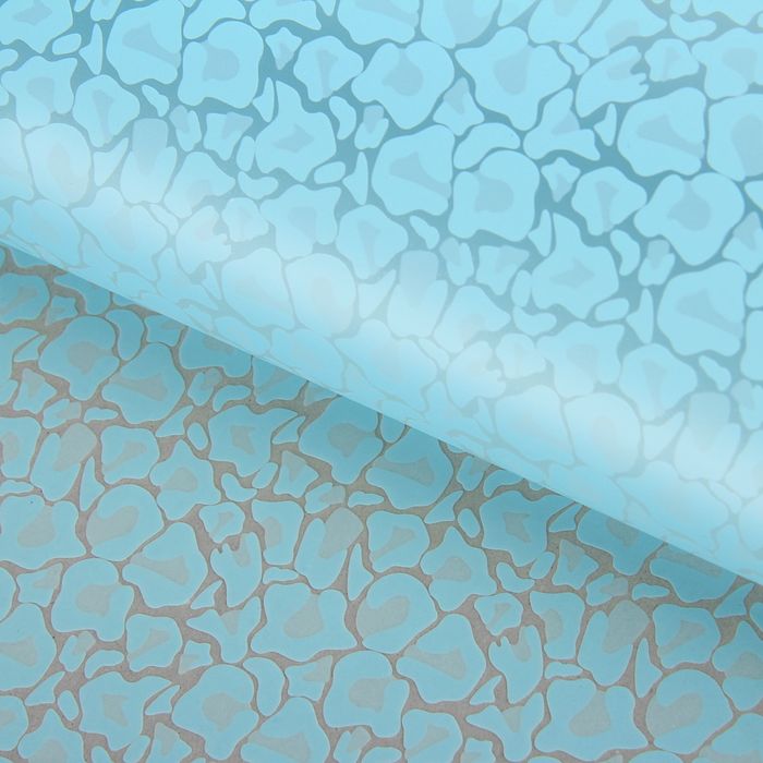 Пленка для цветов "Узор", цвет голубой, 60 х 60 см