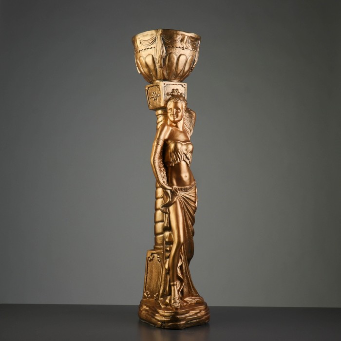 Фигурное кашпо "Танцовщица" бронза 85см