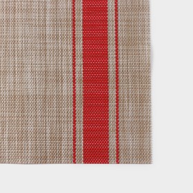 Салфетка кухонная «Две полосы», 45×30 см, цвет красный от Сима-ленд