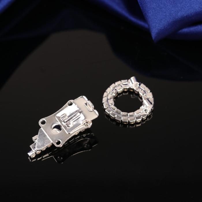 Декоративная застежка, 2х4см, цвет серебристый