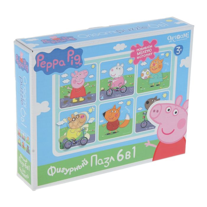 Пазл фигурный "На прогулке", 6 в1