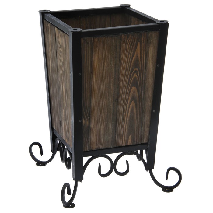 Кадка под цветы "Весна", дерево, металл