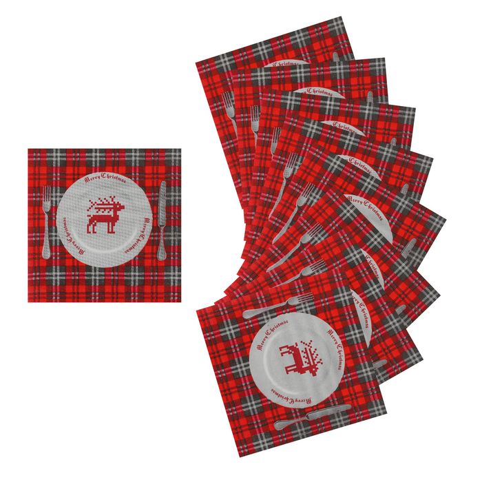 Салфетки бумажные "Олень на тарелке", 33 х 33 см, набор 20 шт.