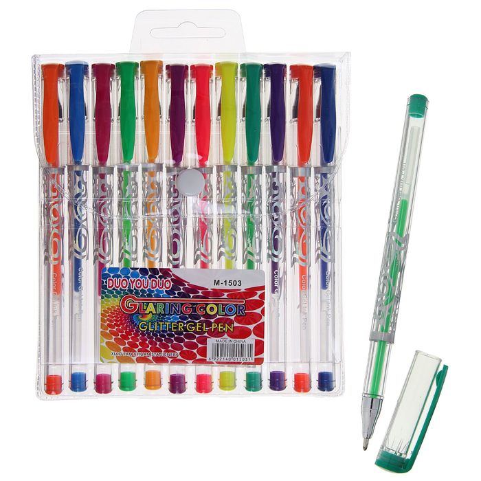 Набор гелевых ручек 12цв с рисун в блистере