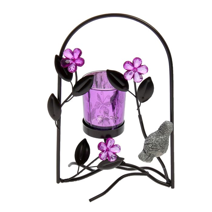 Подсвечник "Птица в цветочной арке" 1 свеча