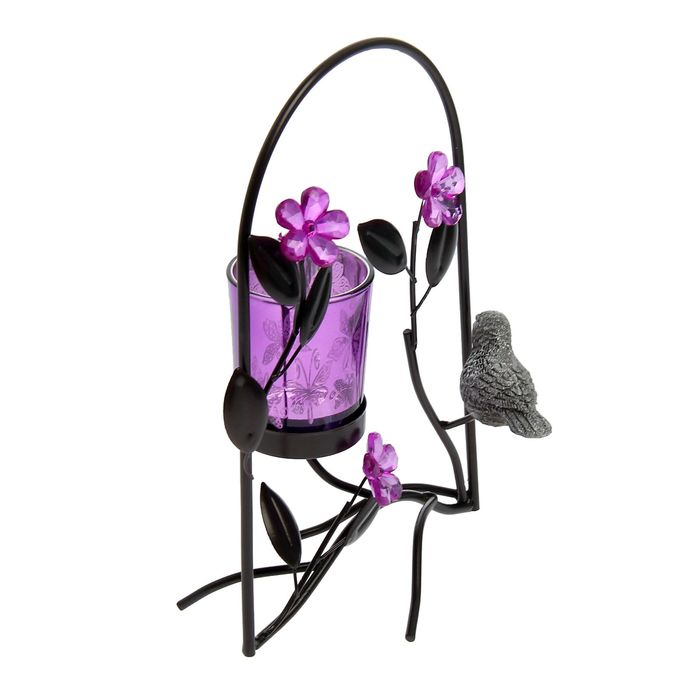 Подсвечник "Птица в цветочной арке" 1 свеча