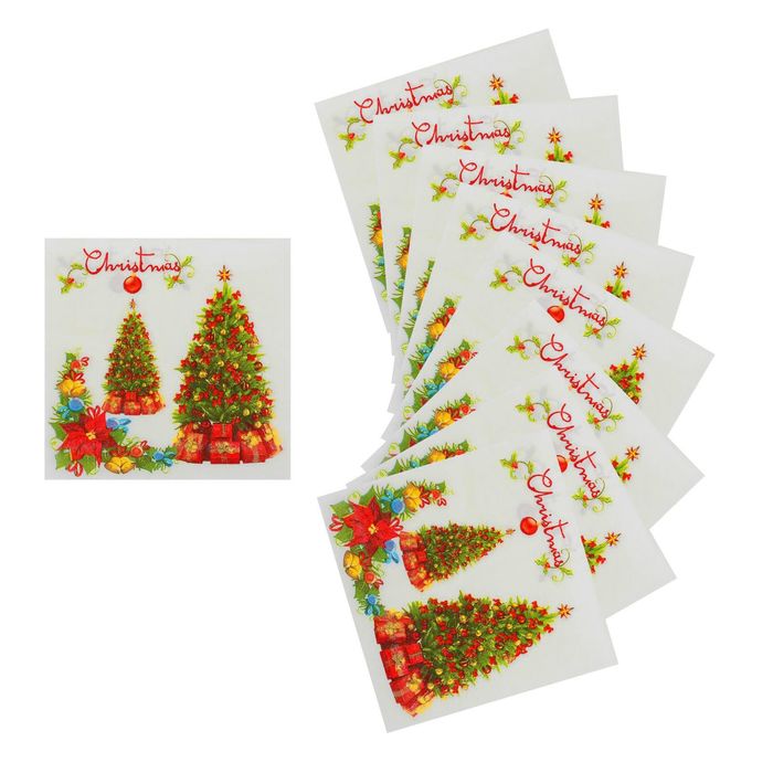 Салфетки бумажные "Нарядная елочка", 33 х 33 см, набор 20 шт.