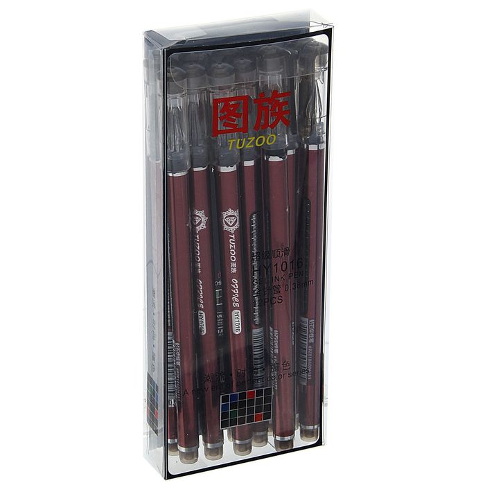 Ручка гелевая 0,38мм черная корпус бордо безстержневая игольчатый пишущий узел Кристалл