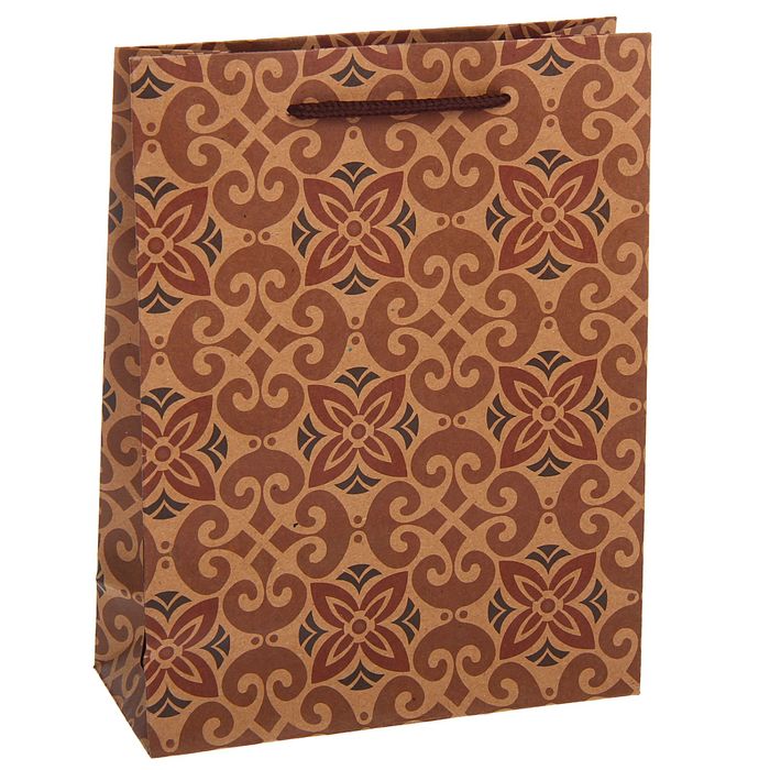 Пакет крафт "Узор", 31,5 х 42 х 10 см