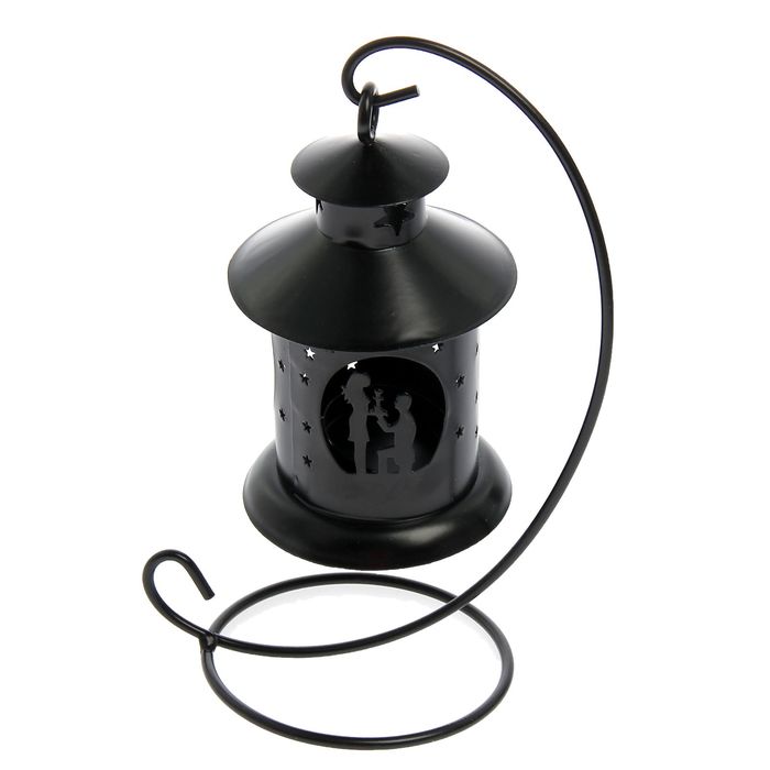 Подсвечник "Предложение" фонарь, 1 свеча, чёрный