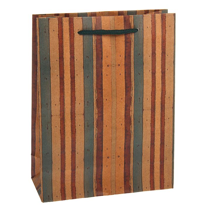 Пакет крафт "Линии", 24 х 33 х 8 см