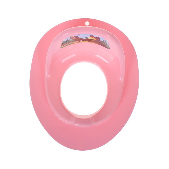 Детская накладка на унитаз «Маша и Медведь» с аппликацией, цвет розовый