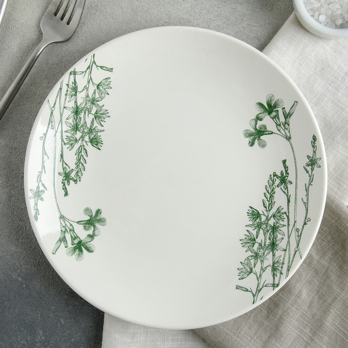 Тарелка мелкая 22 см "Соната. Гербарий. Травы"