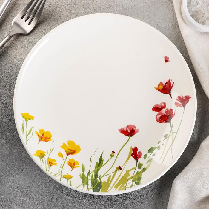 Тарелка мелкая 22 см "Соната. Лютики"