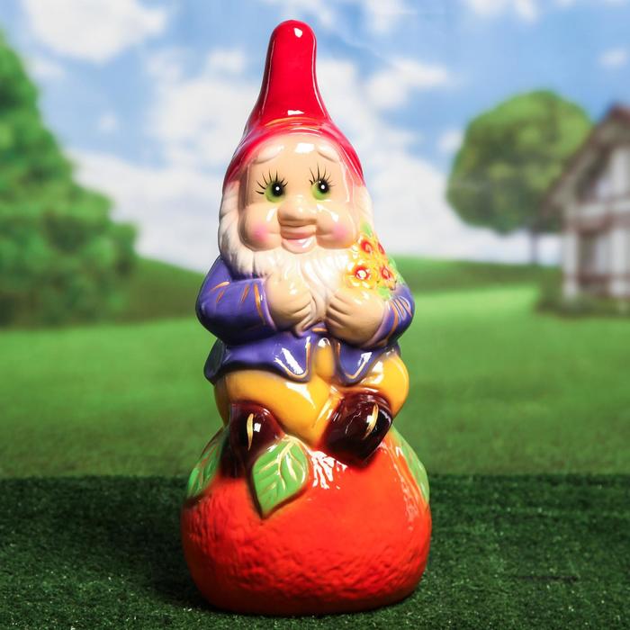 Садовая фигура "Гном Апельсин", микс, 50 см