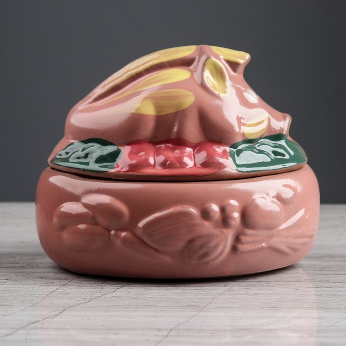 Горшочек для запекания "Кабан" малый, красная глина, 0,7 л