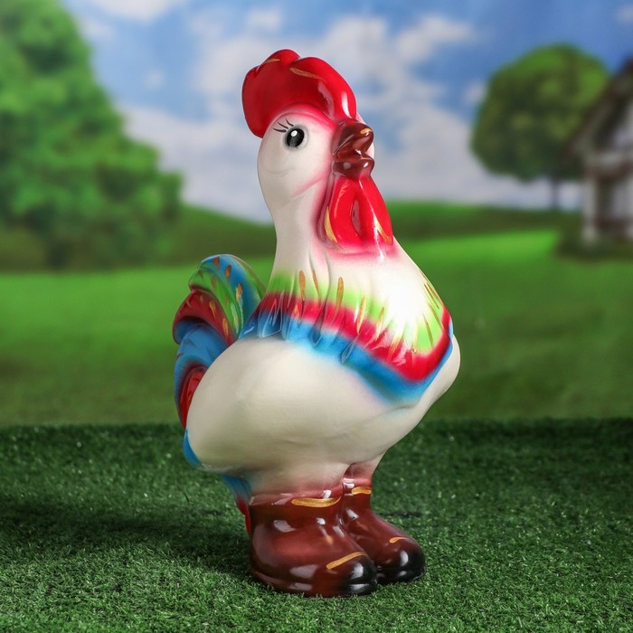 Садовая фигура "Петух" большая, белая
