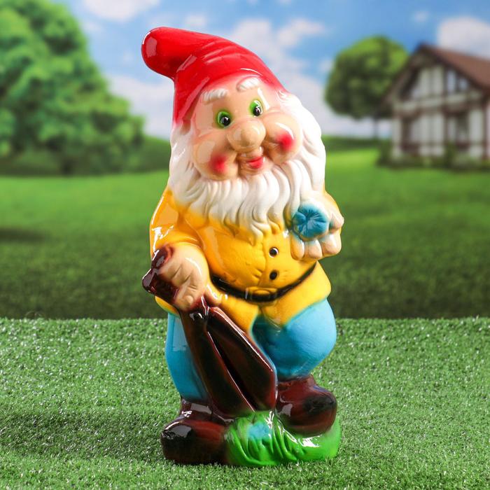 Садовая фигура "Гном с ножницами", микс