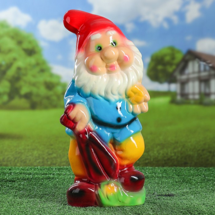 Садовая фигура "Гном с ножницами", микс