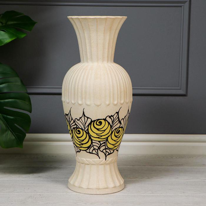 Ваза напольная "Ромашка" резная, роза