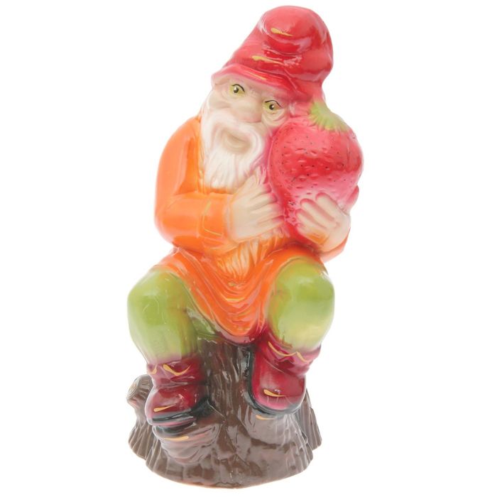 Садовая фигура "Гном клубничка", микс, 41 см