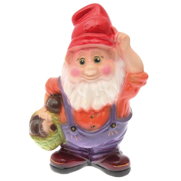 Садовая фигура "Гном с корзиной", микс, 44 см