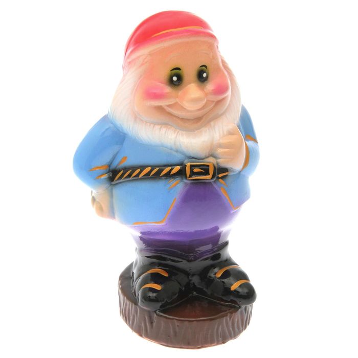 Садовая фигура "Гном в фиолетовых штанах"