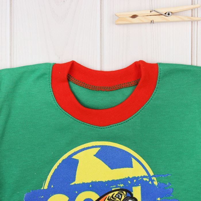 Пижама для мальчика, рост 86 см, цвет зелёный (арт. Пж-524/А-04_М)