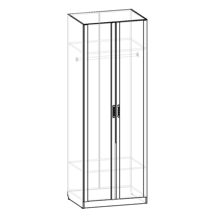 Шкаф для одежды Нокс 800х592х2235 Венге