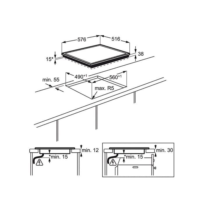 Варочная поверхность Electrolux EHF 96547XK, электрическая