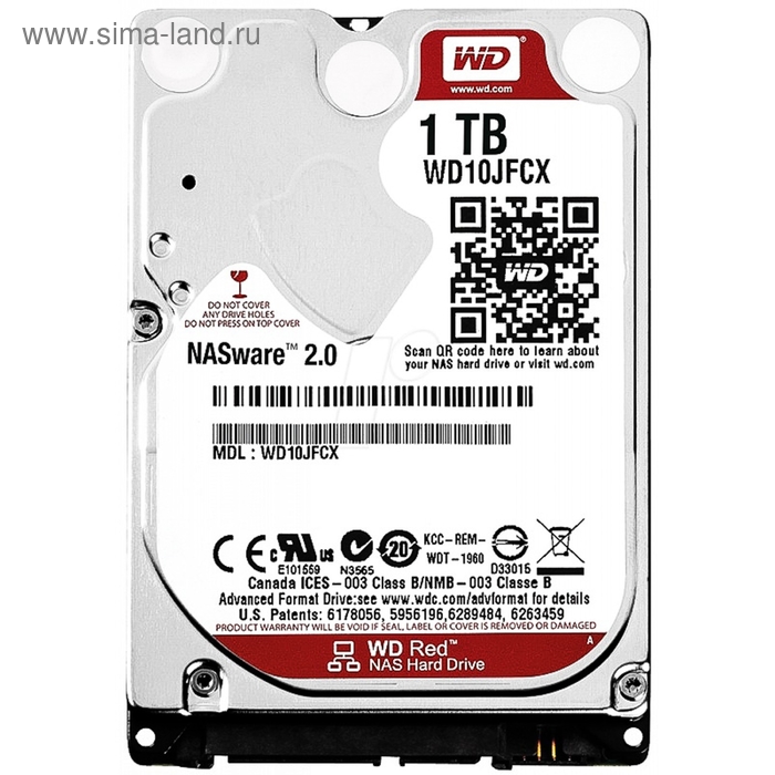 фото Жесткий диск wd original sata-iii 1tb wd10jfcx red