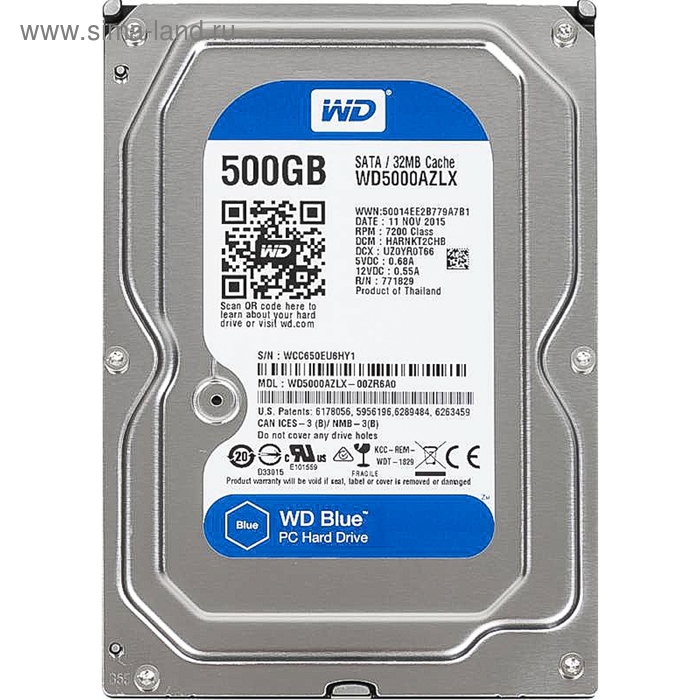 фото Жесткий диск wd original sata-iii 500gb wd5000azlx blue