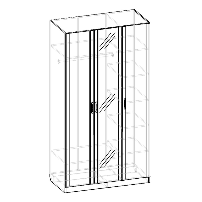 Шкаф для одежды Нокс 1200х592х2235 Венге
