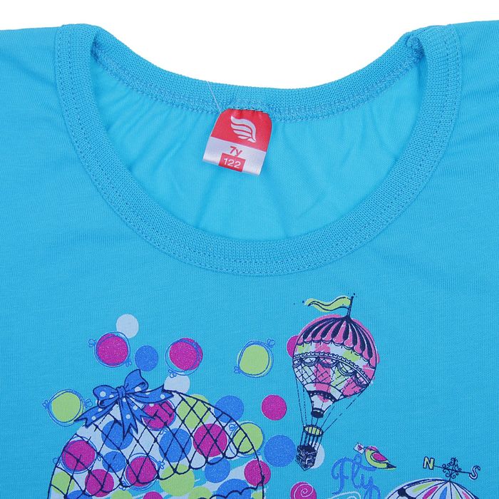 Платье для девочки, рост 98 см (56), цвет бирюзовый