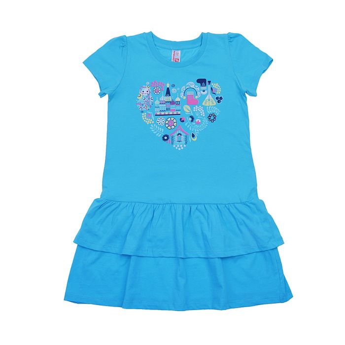 Платье для девочки, рост 92 см (52), цвет бирюзовый