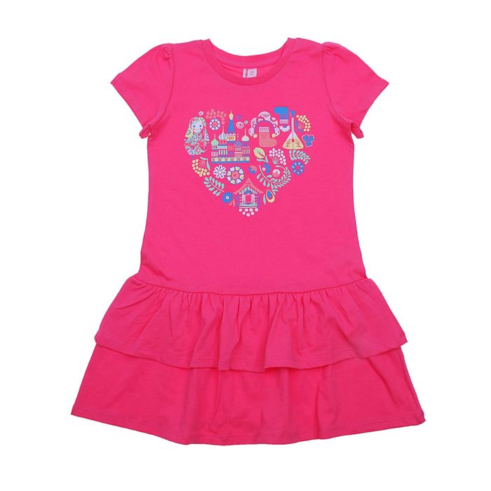 Платье для девочки, рост 92 см (52), цвет арбузный