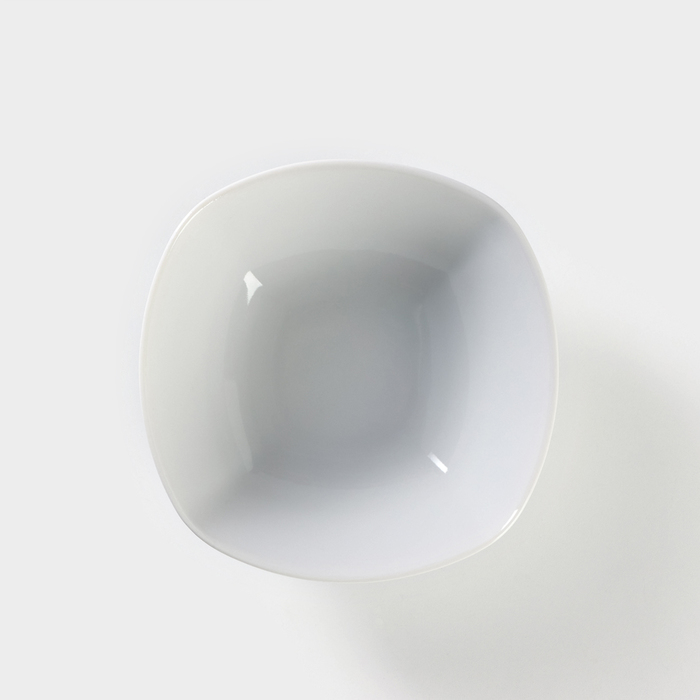 Салатник фарфоровый, 300 мл, d=13,1 см, квадратный, цвет белый