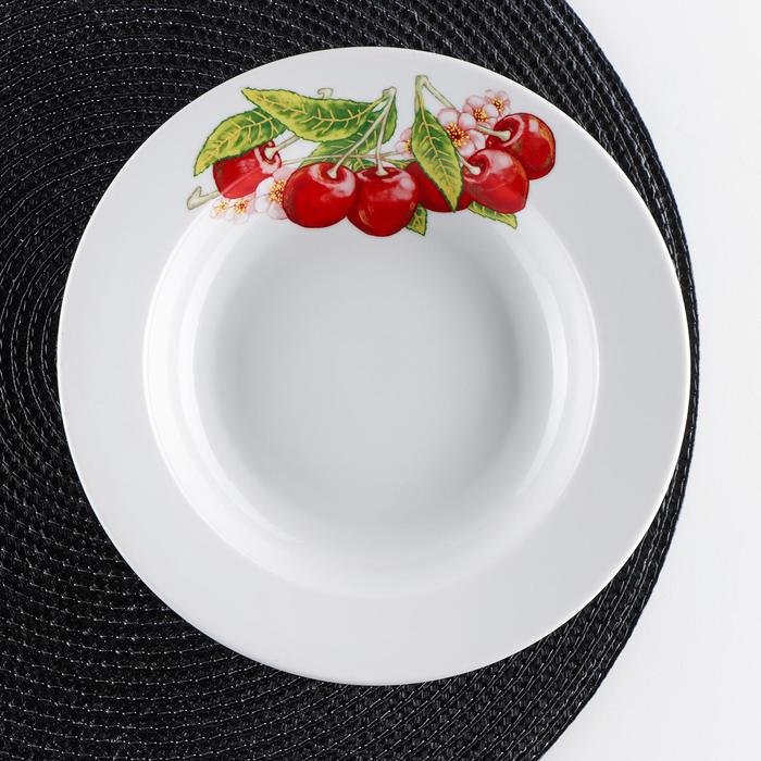 Тарелка глубокая 20 см "Вишня"